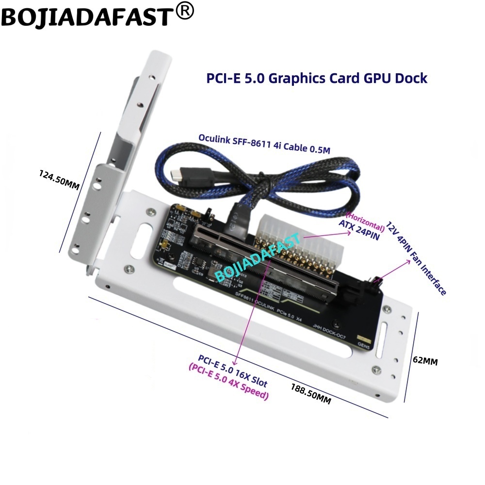 PCI-E 5.0 16X GEN5 Adapter Car - đánh giá và giá Oculink Egpu Dock Graphics Card