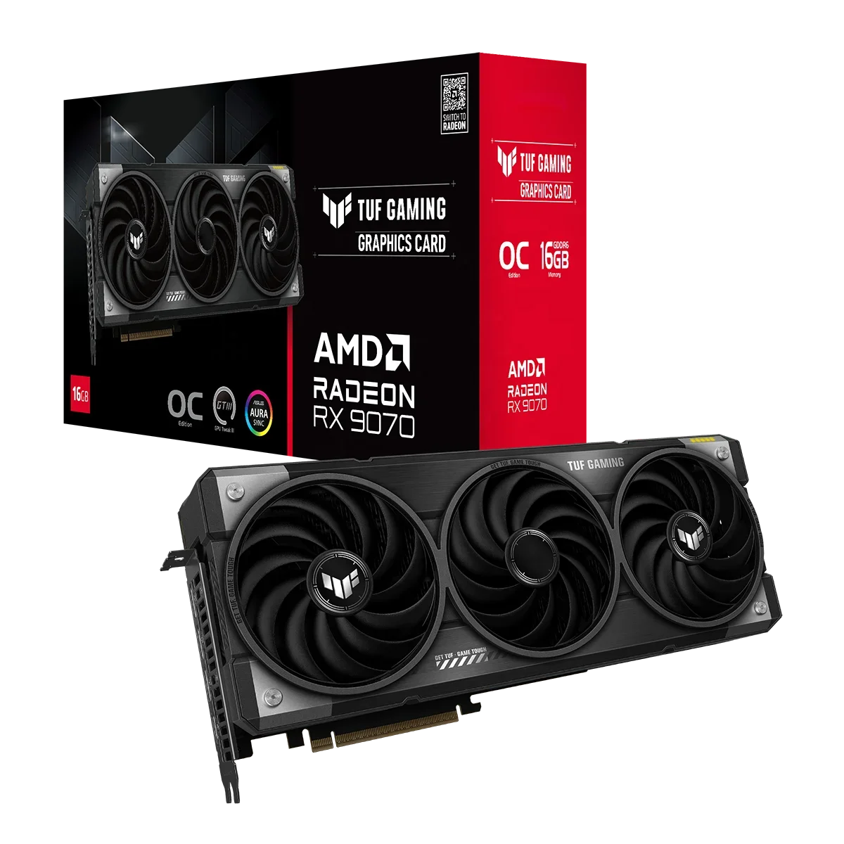 2025 TUF Gaming Radeon RX 9070 - đánh giá và giá Triple Fan Gaming Graphics Card 16Gb
